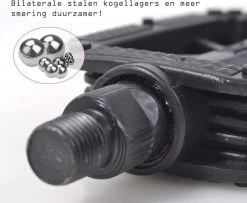 Fietspedalen - Anti Slip - Trappers Voor Fiets Met Reflector - 1.4 Mm Schroefdraad Zwart -Fietsenwinkel 1200x985 1