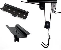 Merkloos Decopatent® Fietslift Ophangsysteem - Ophangen Fiets Aan Plafond - Fietstakel - Fietshaak - Dubbele Fietsophangsysteem Met Katrol -Fietsenwinkel 1200x990 2