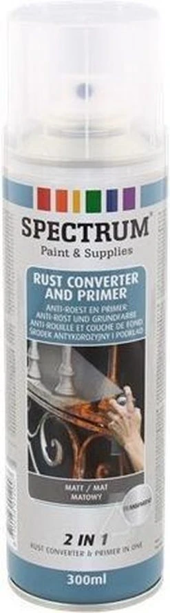 Spectrum Anti-roest Spray En Primer | Transparant | Spuitbus | Roest | 300ml