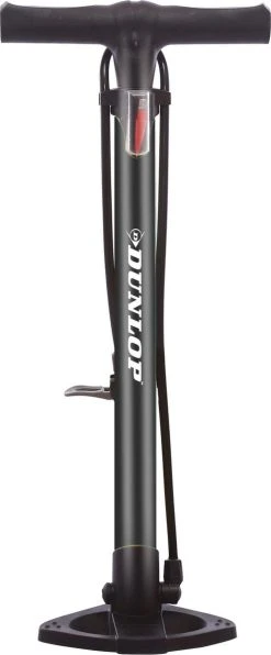 Dunlop Fietspomp - Presta/ Dunlop/ Schrader - Met 2 Adaptoren - Staande Pomp - 62,5 Cm Hoog