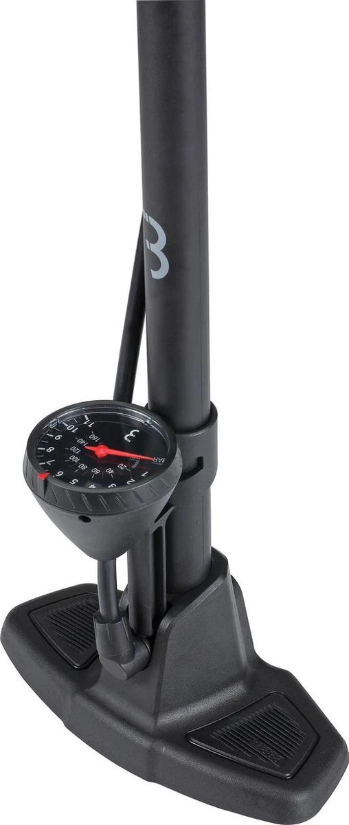 BBB Cycling AirWave Fietspomp Met Drukmeter - Fiets Pomp Racefiets En Mountainbike - Voetpomp Fiets 9 Bar - Zwart - BFP-20 8 BBB Cycling AirWave Fietspomp Met Drukmeter - Fiets Pomp Racefiets En Mountainbike - Voetpomp Fiets 9 Bar - Zwart - BFP-20 - Afbeelding 6