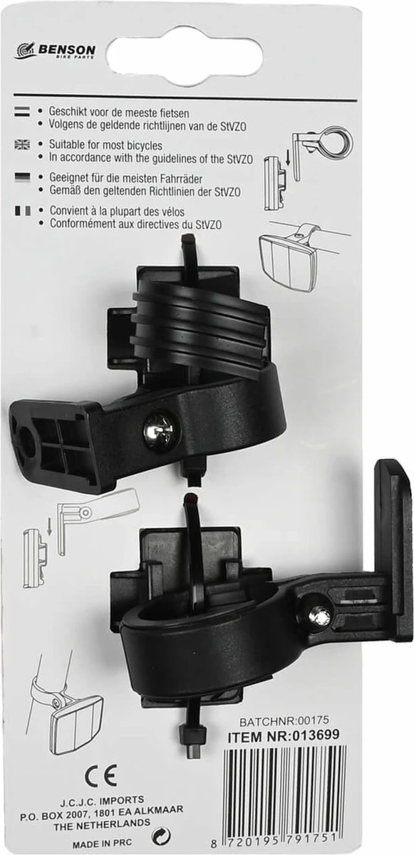 Benson Fiets Reflector - Wit Voorzijde - Rood Achterzijde 8 Benson Fiets Reflector - Wit Voorzijde - Rood Achterzijde - Afbeelding 6