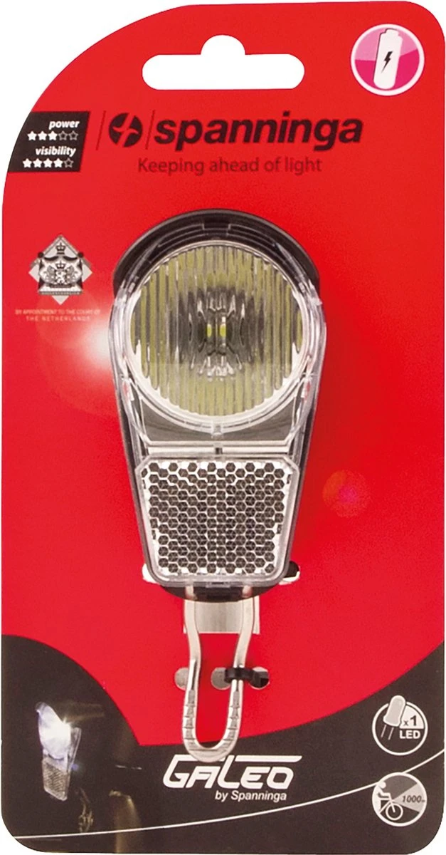 Spanninga Galeo Fiets Koplamp - 4 Lux - Batterij 12 Spanninga Galeo Fiets Koplamp - 4 Lux - Batterij - Afbeelding 10