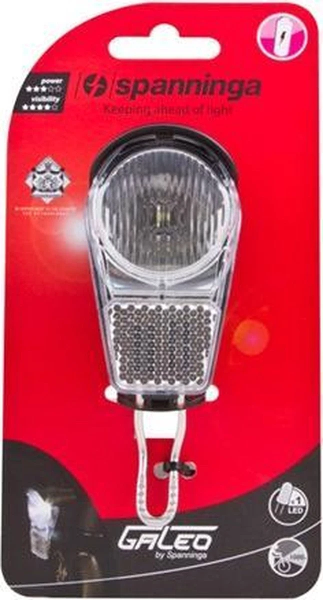 Spanninga Galeo Fiets Koplamp - 4 Lux - Batterij 16 Spanninga Galeo Fiets Koplamp - 4 Lux - Batterij - Afbeelding 14