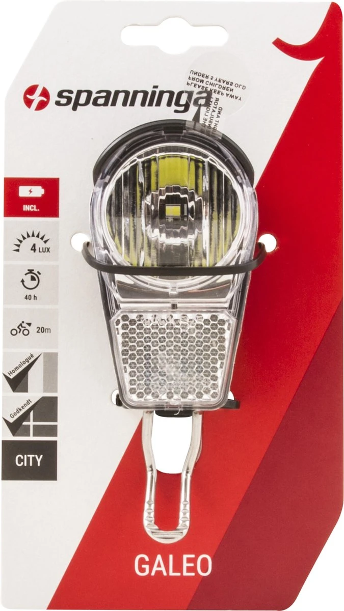Spanninga Galeo Fiets Koplamp - 4 Lux - Batterij 8 Spanninga Galeo Fiets Koplamp - 4 Lux - Batterij - Afbeelding 6