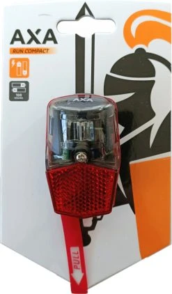 AXA Run Compact - Fiets Achterlicht - LED Fietsverlichting Op Batterij - Spatbord Montage – Rood -Fietsenwinkel 703x1200