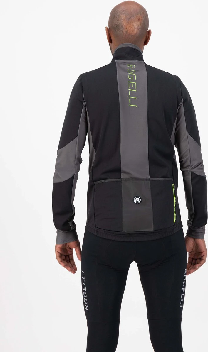Rogelli Brave Winterjack - Fietsjack - Zwart/Grijs/Fluor - Heren - Maat L 6 Rogelli Brave Winterjack - Fietsjack - Zwart/Grijs/Fluor - Heren - Maat L - Afbeelding 4