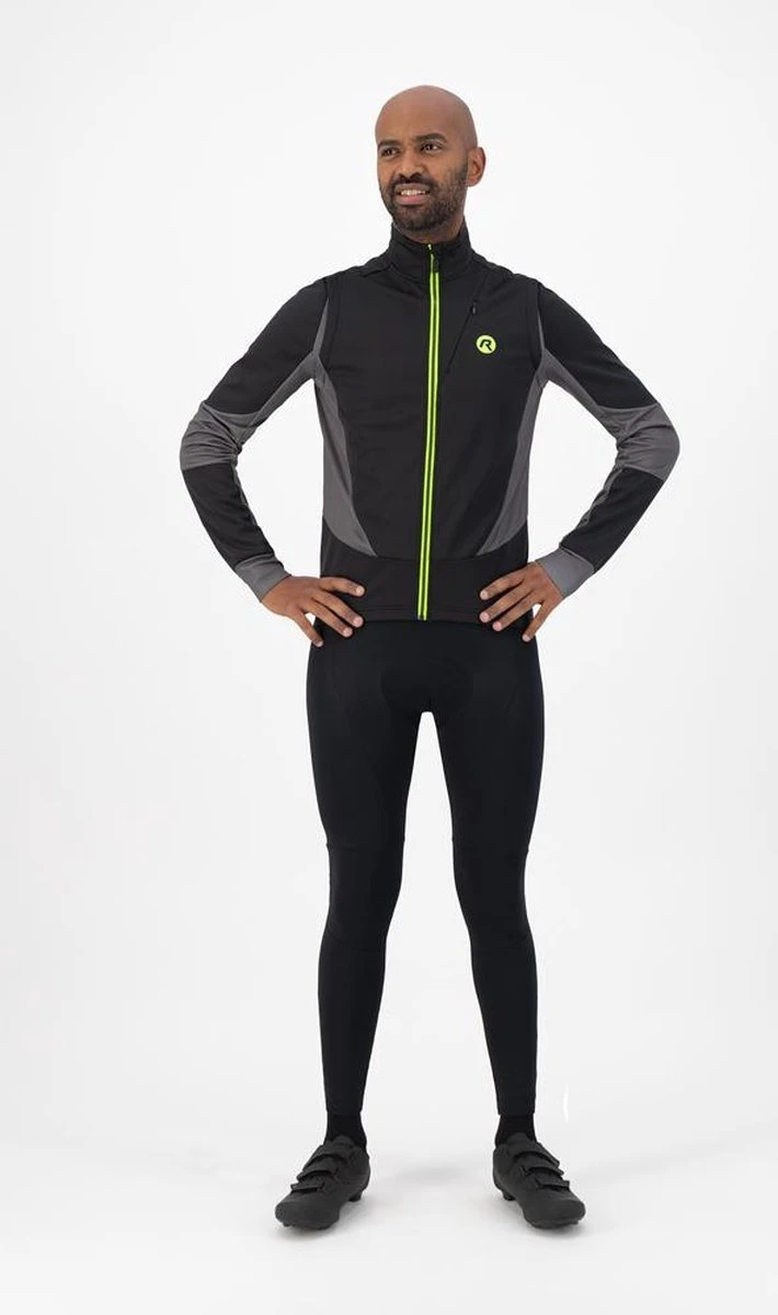 Rogelli Brave Winterjack - Fietsjack - Zwart/Grijs/Fluor - Heren - Maat L 7 Rogelli Brave Winterjack - Fietsjack - Zwart/Grijs/Fluor - Heren - Maat L - Afbeelding 5