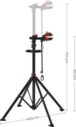 ACAZA Fiets Bevestigingsstandaard Met Snelsluiting, Gereedschapshouder En Stuurhouder, Lichte En Draagbare Reparatie Standaard Voor Fietsen, Zwart Statief 18 ACAZA Fiets Bevestigingsstandaard Met Snelsluiting, Gereedschapshouder En Stuurhouder, Lichte En Draagbare Reparatie Standaard Voor Fietsen, Zwart Statief -Fietsenwinkel 722x1200 1