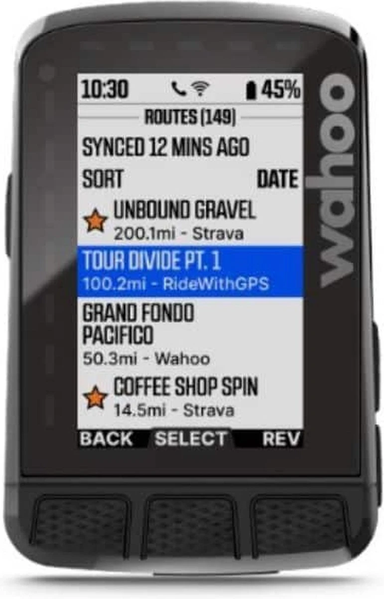 Wahoo Fitness Wahoo Elemnt Roam V2 Fietscomputer - Zwart 5 Wahoo Fitness Wahoo Elemnt Roam V2 Fietscomputer - Zwart - Afbeelding 3