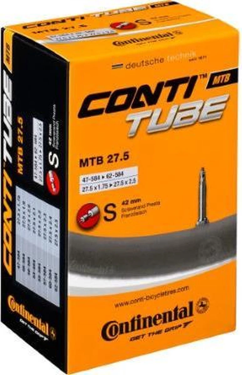 Continental Binnenband Mtb 26 X1.75-2.50 (47/62-559) Fv 42 Mm Zwart 4 Continental Binnenband Mtb 26 X1.75-2.50 (47/62-559) Fv 42 Mm Zwart - Afbeelding 2