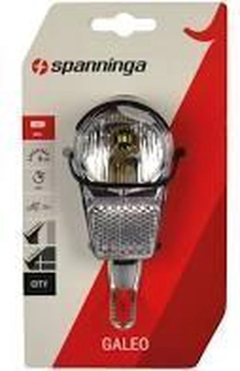 Spanninga Galeo Fiets Koplamp - 4 Lux - Batterij 17 Spanninga Galeo Fiets Koplamp - 4 Lux - Batterij - Afbeelding 15