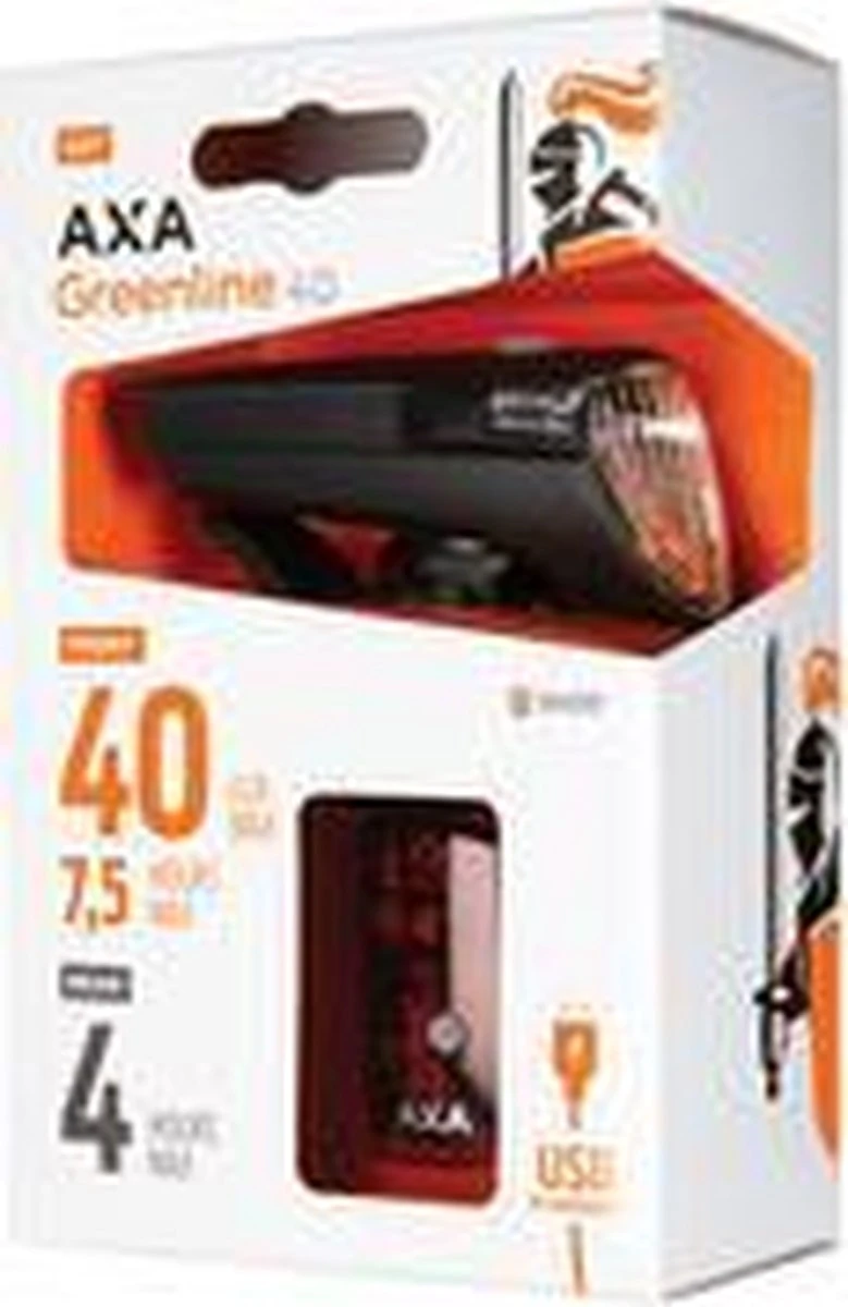 AXA Greenline 40 Lux - LED Fietslampjes Voor En Achter - Fietsverlichting USB Oplaadbaar 9 AXA Greenline 40 Lux - LED Fietslampjes Voor En Achter - Fietsverlichting USB Oplaadbaar - Afbeelding 7