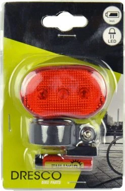 Dresco Achterlicht Fiets 3 Led's | Fietsverlichting Led | Achterlicht Met Batterij En Knipperlicht -Fietsenwinkel 787x1200