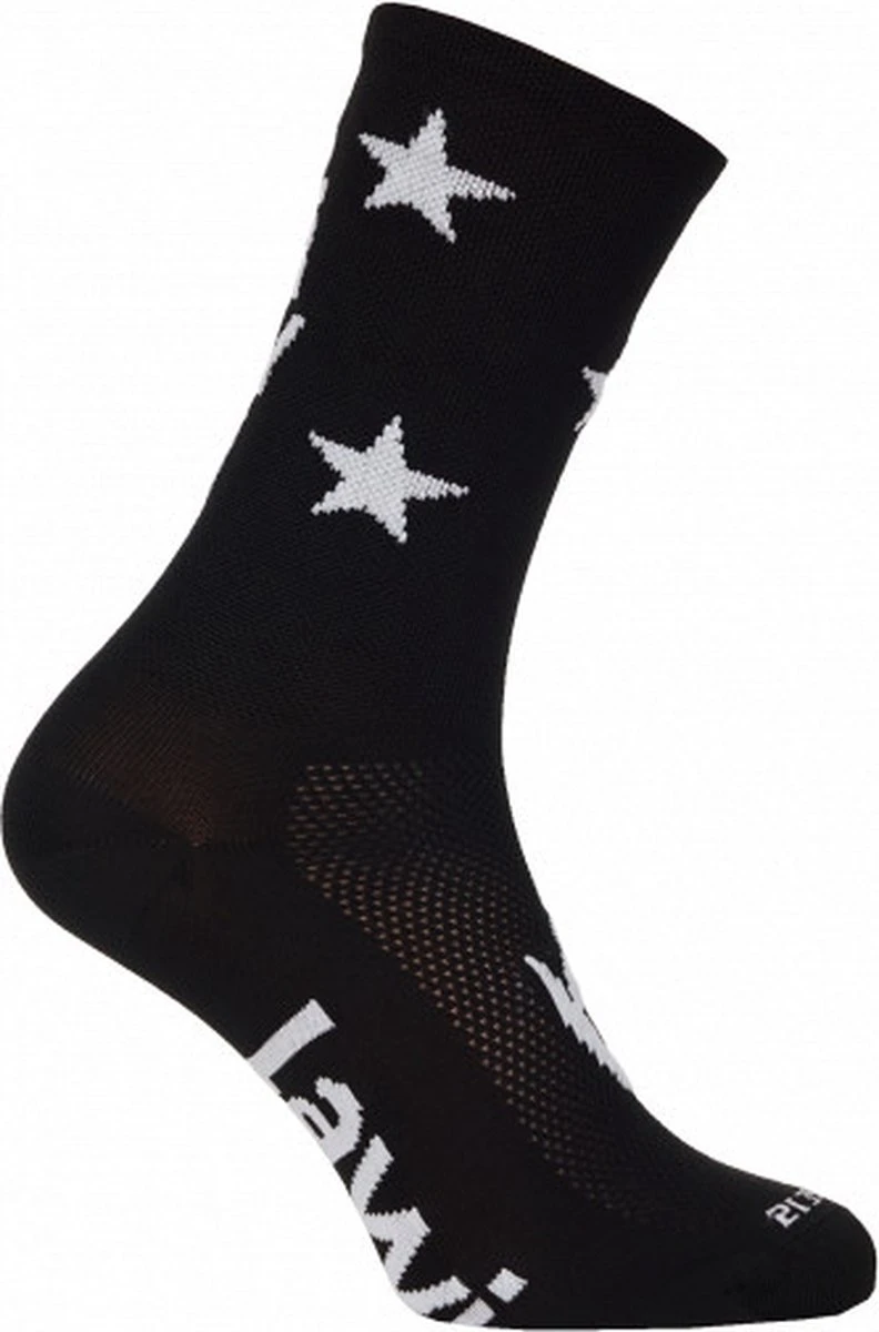 LAWI Fietssokken Star - Zwart/Wit - Maat 43-45 4 LAWI Fietssokken Star - Zwart/Wit - Maat 43-45 - Afbeelding 2