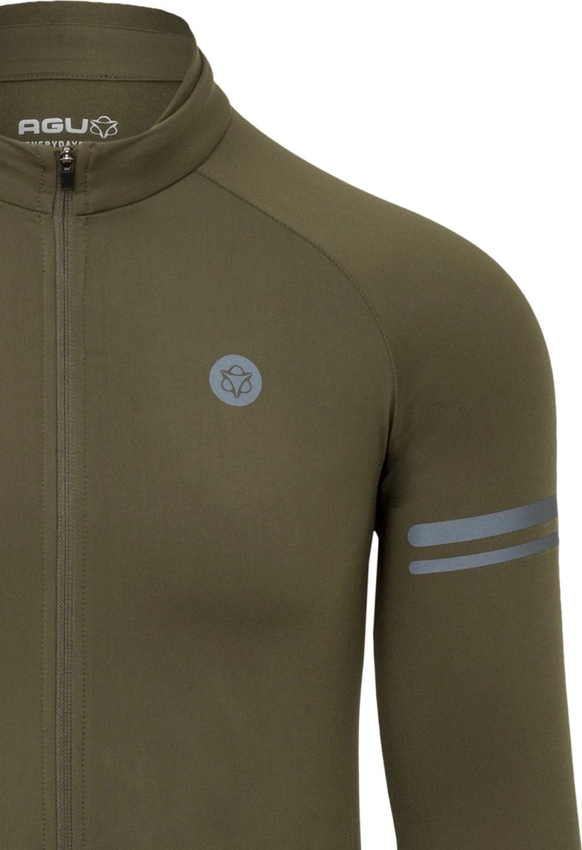 AGU Thermo Fietsshirt Lange Mouwen Essential Heren - Army Green - XL 10 AGU Thermo Fietsshirt Lange Mouwen Essential Heren - Army Green - XL - Afbeelding 8
