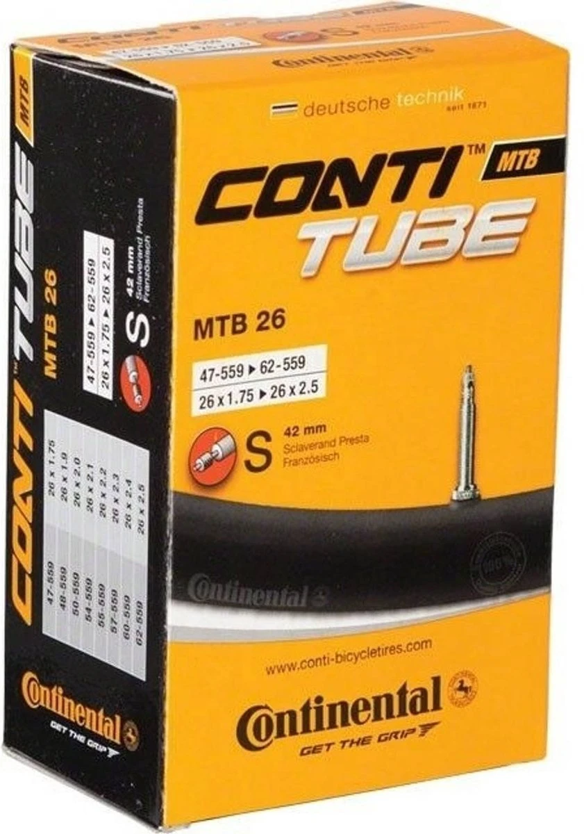 Continental Binnenband Mtb 26 X1.75-2.50 (47/62-559) Fv 42 Mm Zwart 7 Continental Binnenband Mtb 26 X1.75-2.50 (47/62-559) Fv 42 Mm Zwart - Afbeelding 5