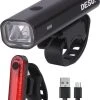 DesoMax® Fietsverlichting Set USB Oplaadbaar Heldere Fietslamp - Voorlicht - Achterlicht - Koplamp - Achterlamp -Fietsenwinkel 889x1200