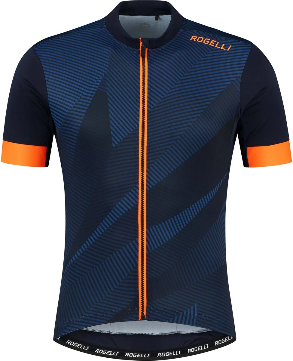 Rogelli Dusk Fietsshirt Heren Blauw/Oranje - Maat XL