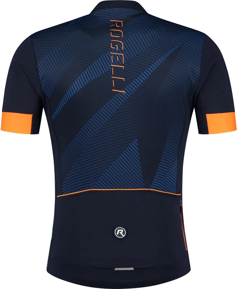 Rogelli Dusk Fietsshirt Heren Blauw/Oranje - Maat XL 4 Rogelli Dusk Fietsshirt Heren Blauw/Oranje - Maat XL - Afbeelding 2